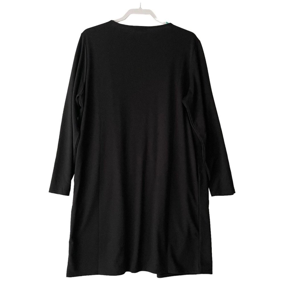 Calvin Klein Black Stretch Top Coat PXL Work Wear - Picture 7 of 7